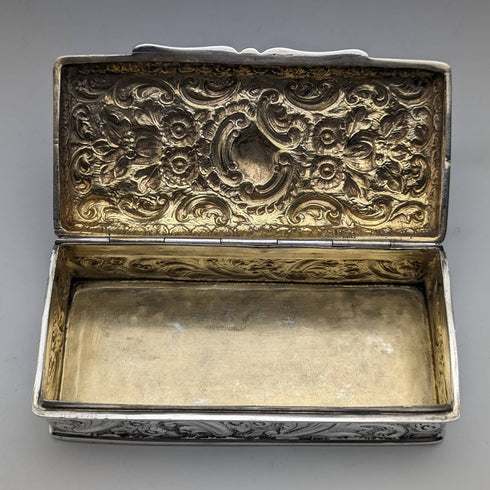 1896 British antique sterling silver box 160g George Nathan